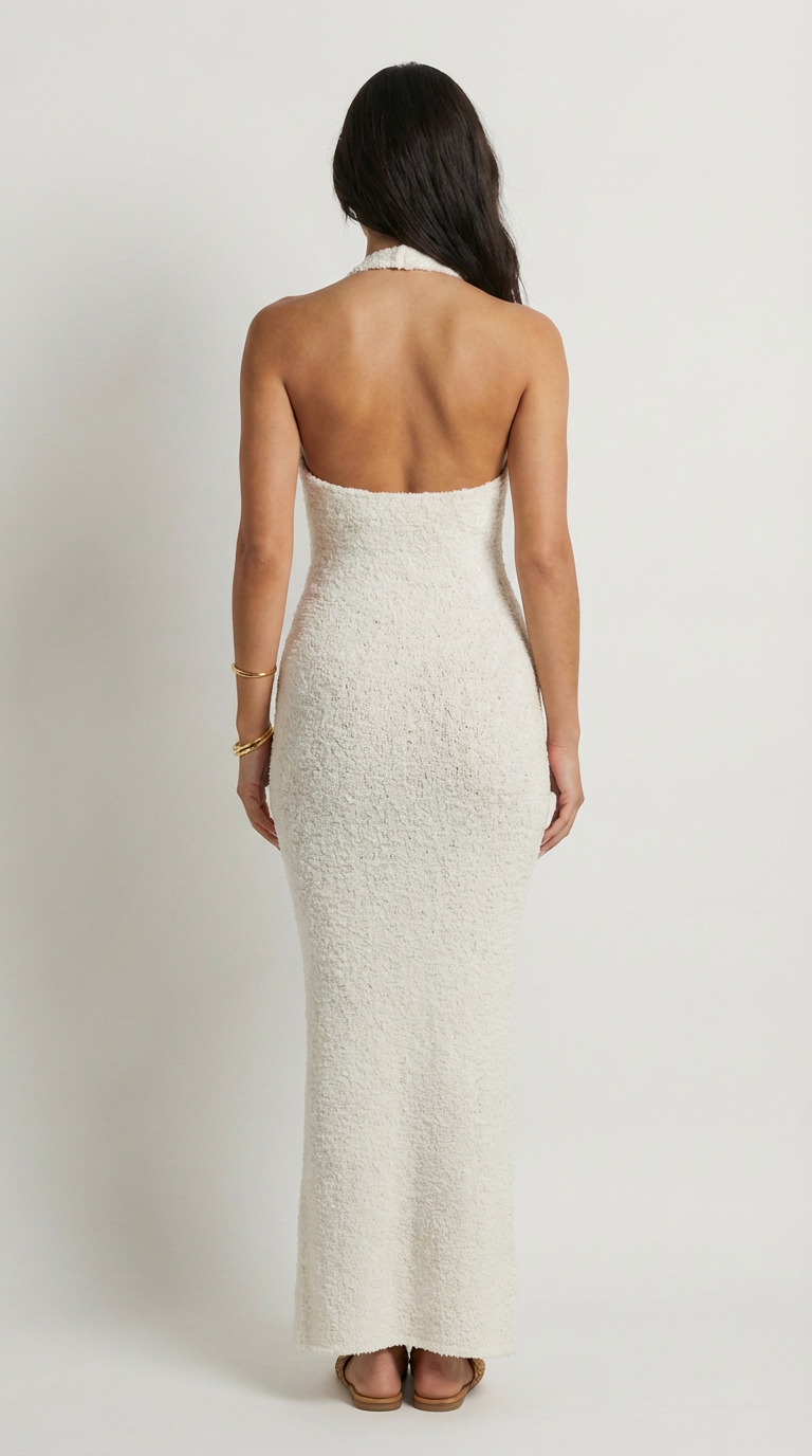 Robe Maxi Texturée à Dos Nu Naomi