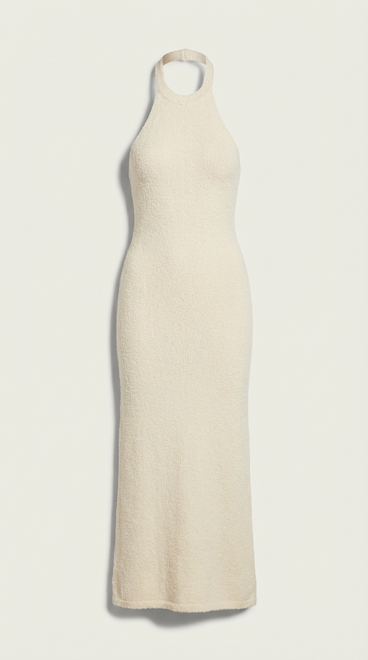 Robe Maxi Texturée à Dos Nu Naomi