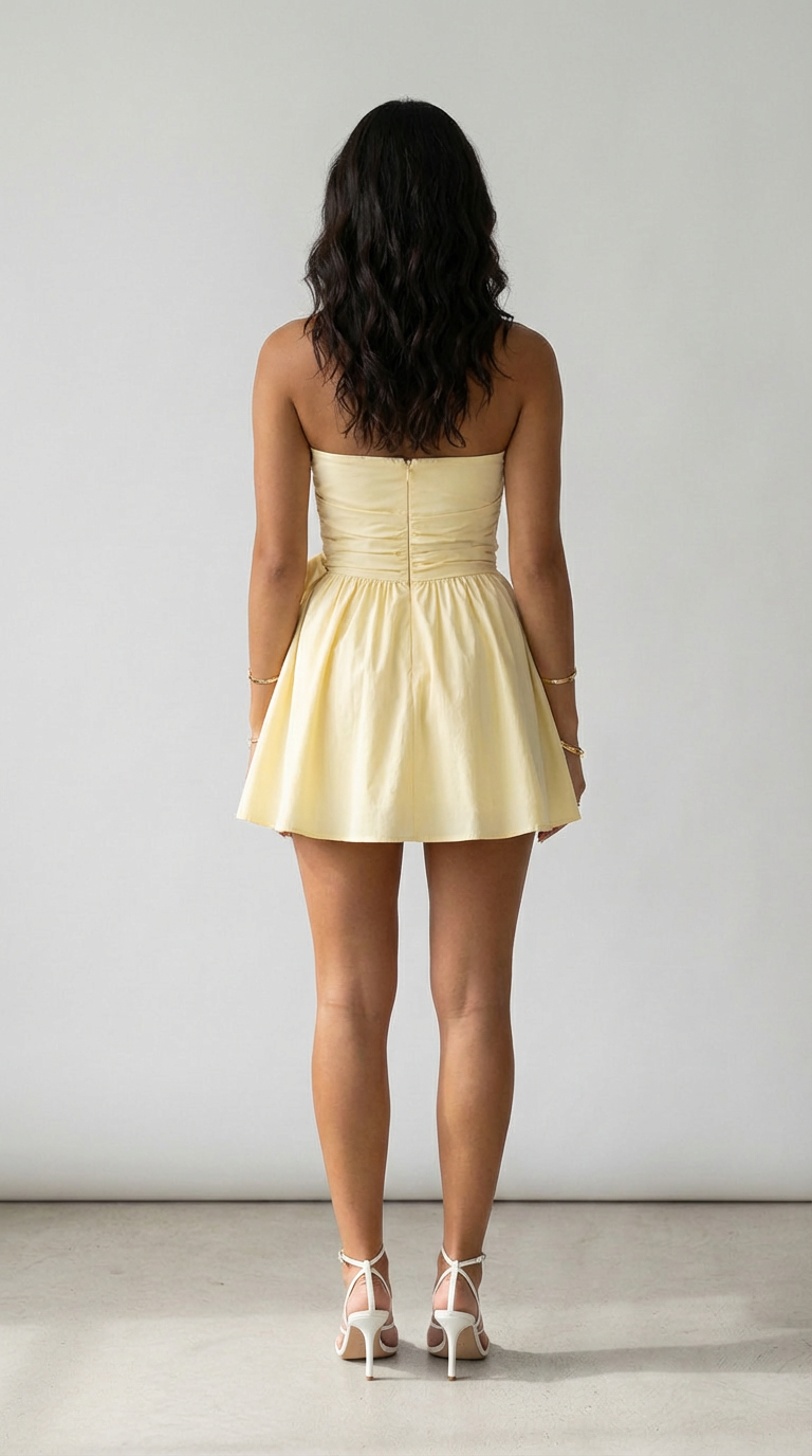 Robe Mini Drapée Sans Manches Livia