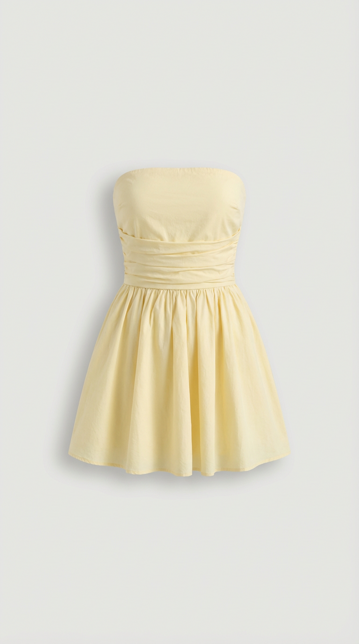 Robe Mini Drapée Sans Manches Livia