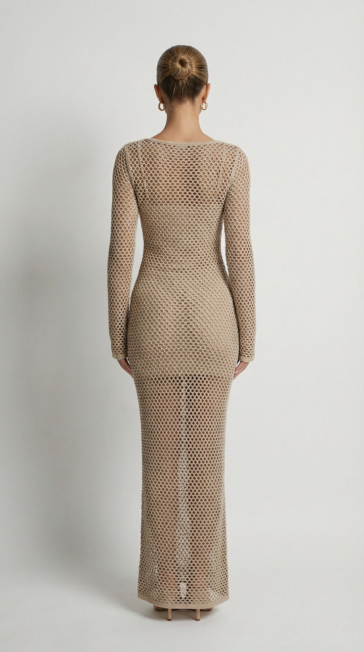 Robe Maxi en Tricot Transparent Nadia