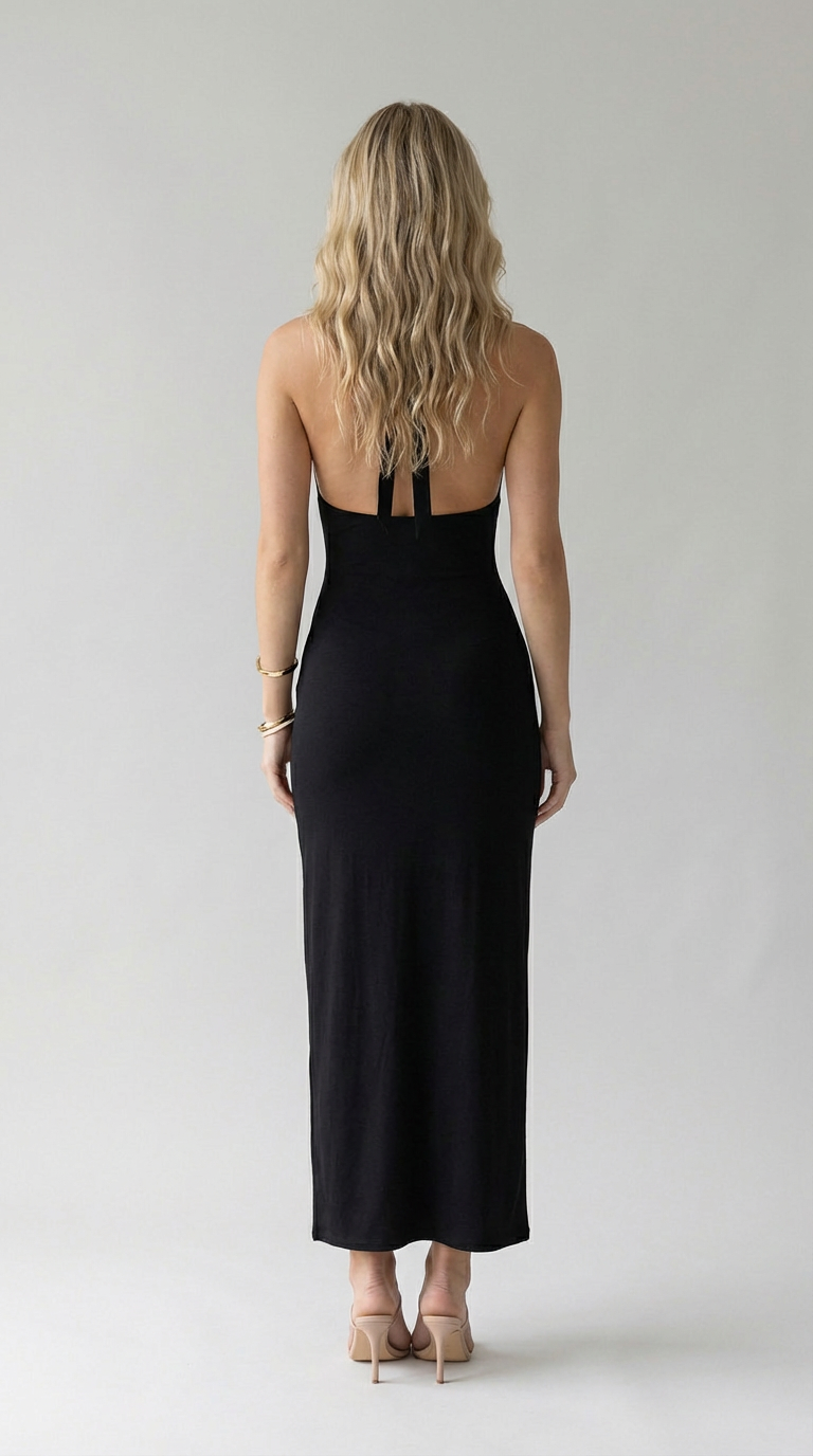 Robe Maxi Halter Alessia Sleek