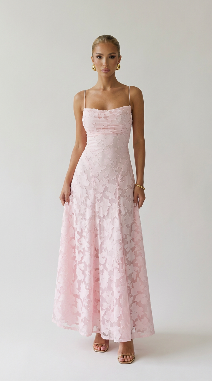 Robe Maxi en Dentelle Florale Isla