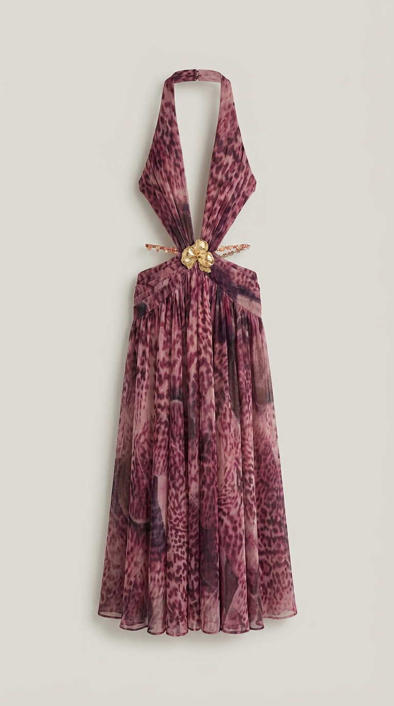 Robe Maxi Découpée à Dos Nu Serena Wild