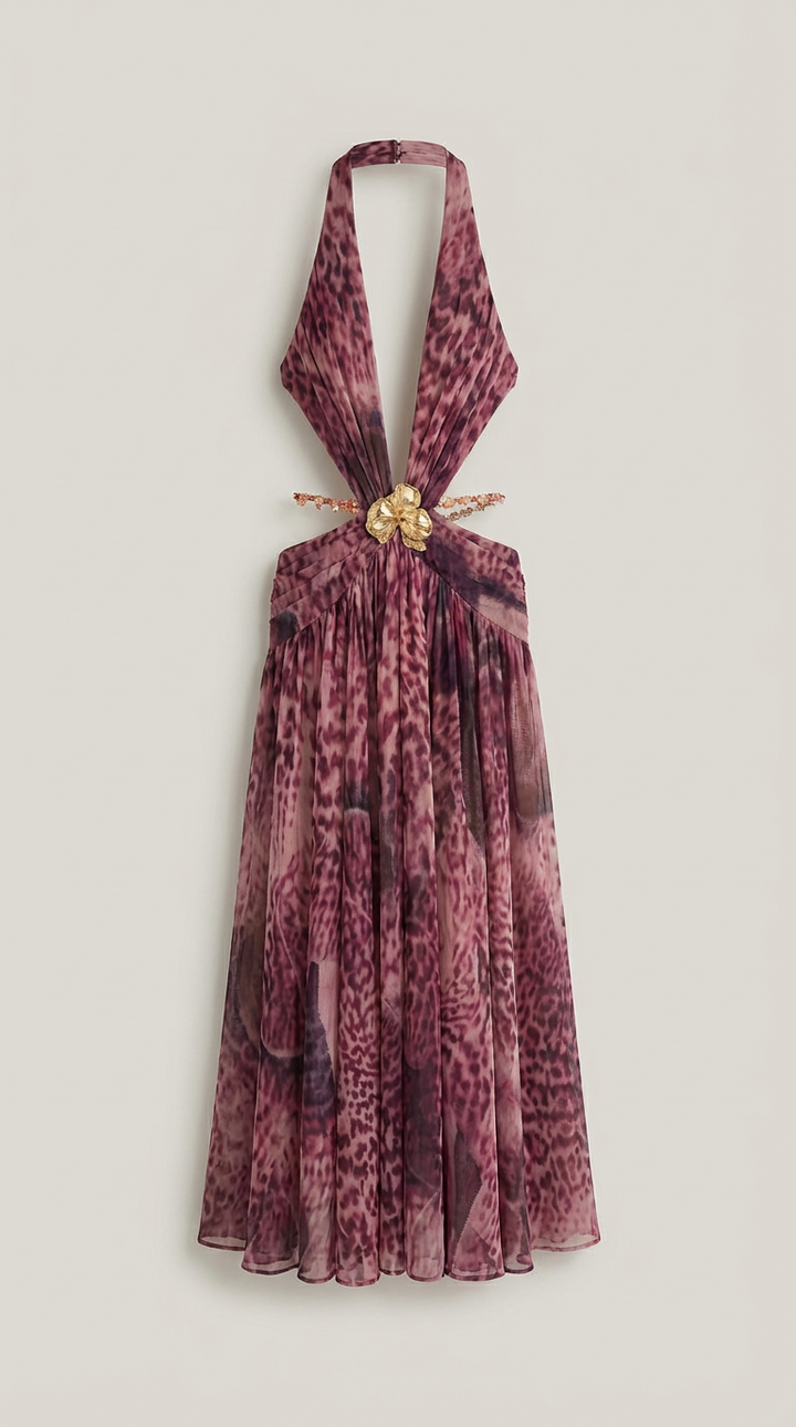 Robe Maxi Découpée à Dos Nu Serena Wild